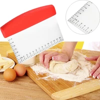 1pcs stainless steel metal griddle scraper chopper great as dough cutter for bread and pizza dough baking supplies