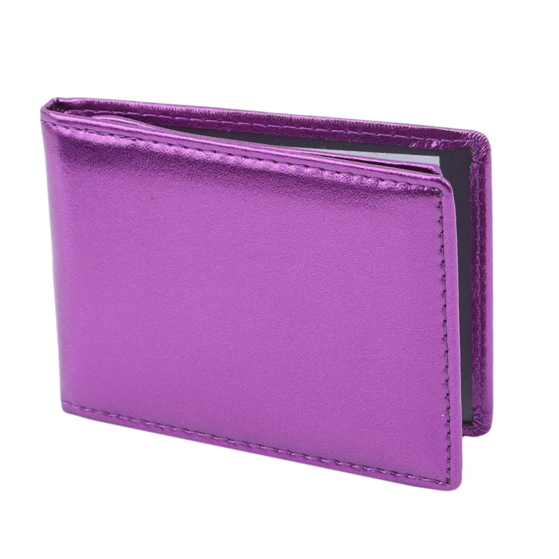 

Card Holder Credit Money Bag Case Wallet Slim Leather Microfiber 10.5 8 Solid Color Women Men Clip Synthetic Anti Theft Line