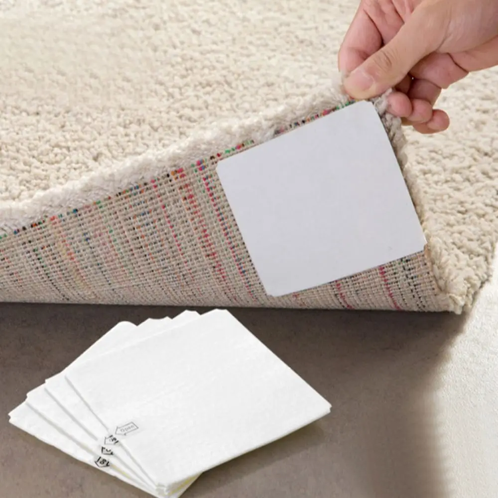 Нескользящий нескользящий коврик 4 шт. двусторонний с клейкой лентой дом ванная