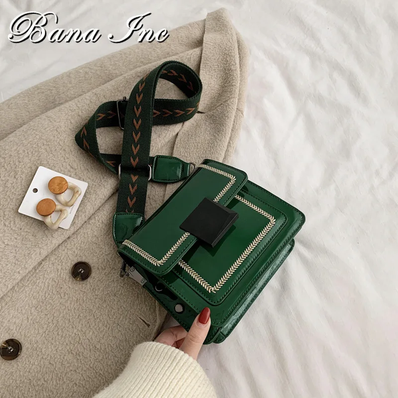 

Новинка 2021, женская сумка, сумка через плечо с широким ремешком, модная сумка-мессенджер, повседневная женская сумка, блестящая женская сумк...