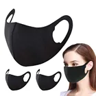 12030 шт. черные Моющиеся Многоразовые маски унисекс для рта 3D дизайнерская хлопковая маска противопылевая маска для рта Ветрозащитная маска # Y10