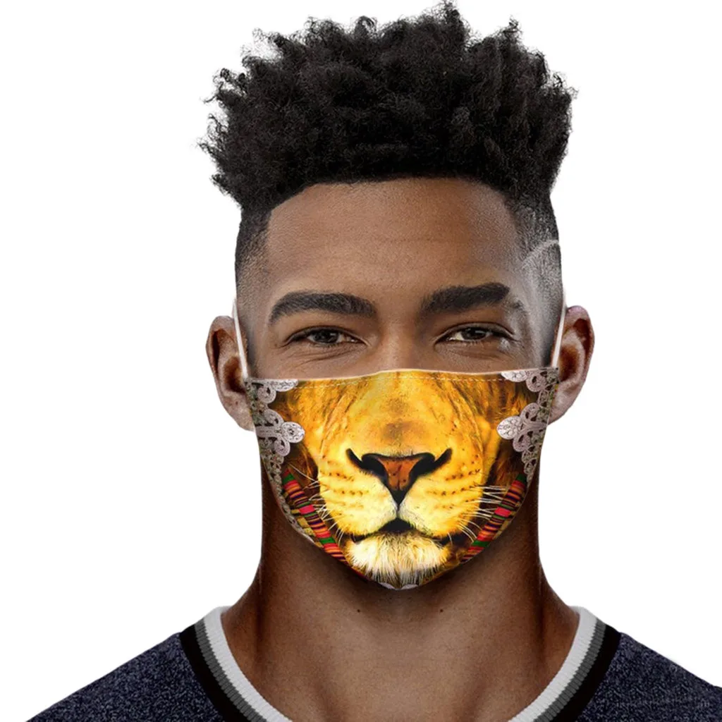 1 шт. ветрозащитная Защитная забавная 3D печать на лице для мужчин и женщин|Маски