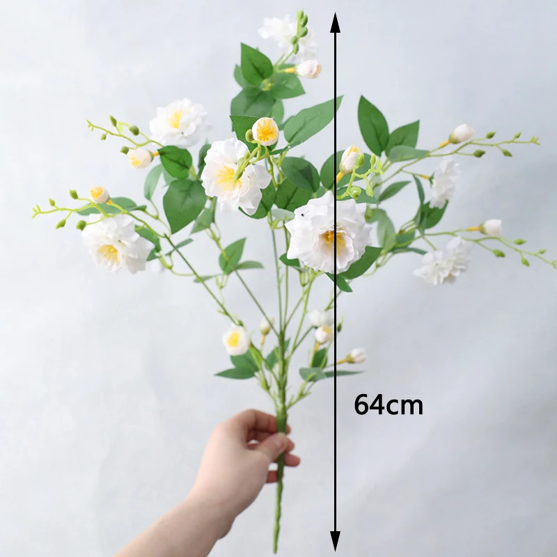 

1 Bouquet 20 Heads Artificial Rose Colorful Silk Flower Peony Flores Fake Flowers for Beauty Home Party Wedding Decoration