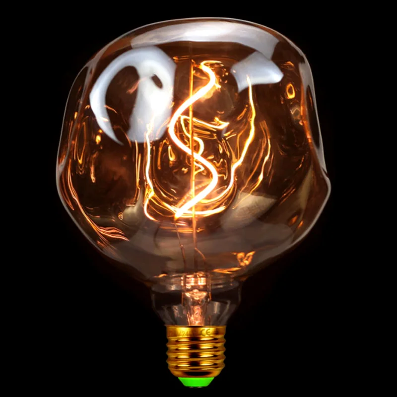 

Led Bulbs Vintage Light Bulb G125 Stone Big Globe Bulb 4W Dimmable 220V 110V Led Filament Decorative Edison Bulb