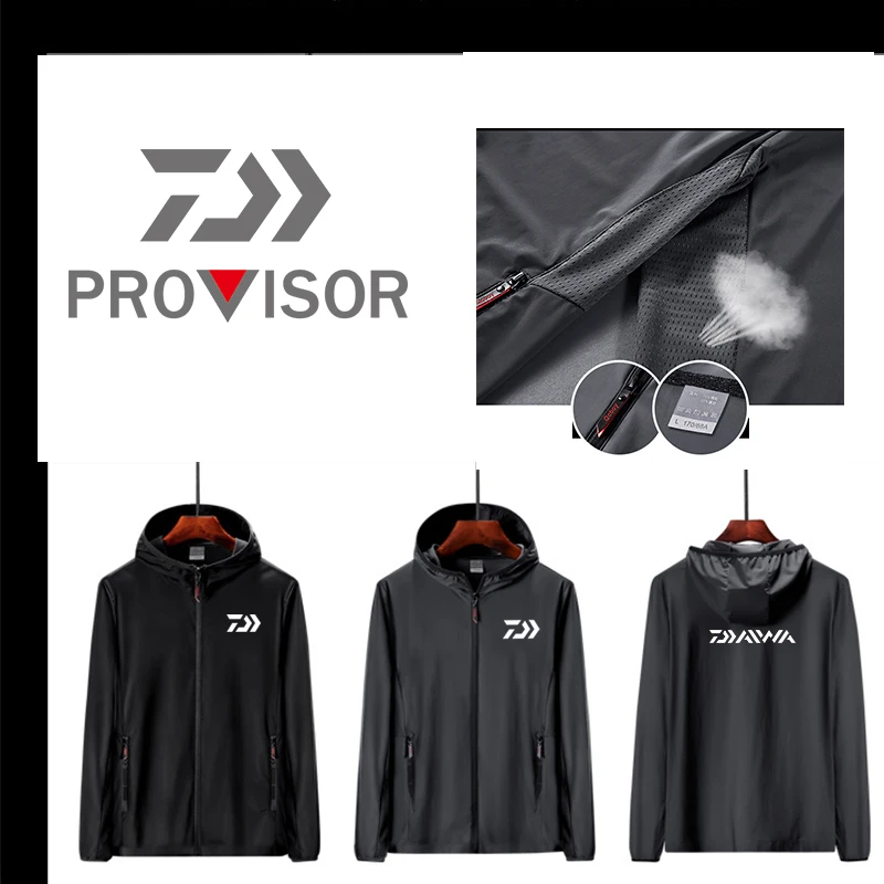 DAIWA Новый Модный летний костюм из тонкого ледяного шелка Мужская Солнцезащитная