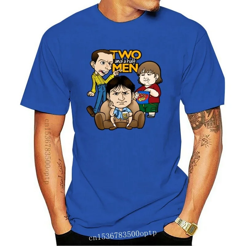 

White cotton men's T-shirt, cartoon T-shirt, 2810d, two and a half years, brand new