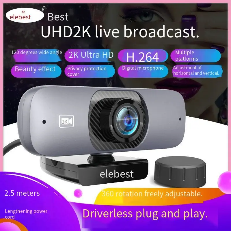 

2021 New C60 HD Web Cam Webcam 1080p Web Camera with Microphone for Computer PC for Live Broadcast Video Calling Conference