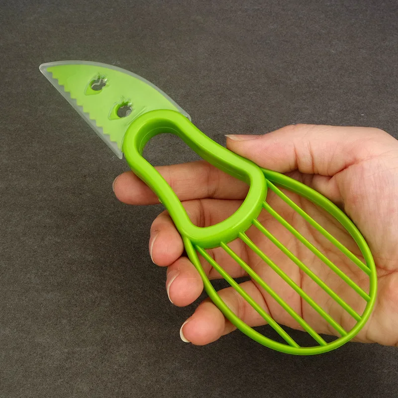 1Pc 3 In 1 Avocado Fruit Vegetable Cutter Plastic Shea Corer Butter Peeler Cooking Appliances Kitchen Gadget Tools Accessories