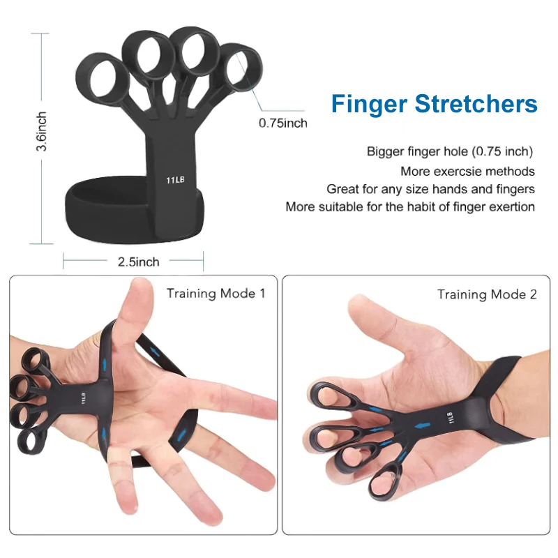 Силиконовый Эспандер для рук растягиватель упражнений на палец 3 вида эспандеров