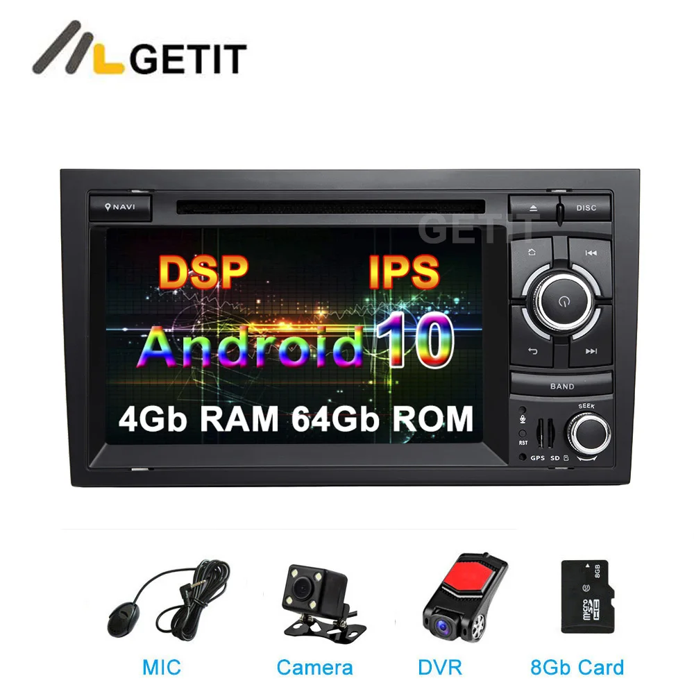 DSP ips Android 10 автомобильный DVD Мультимедиа стерео радио gps для Audi A4 S4 RS4 Seat Exeo