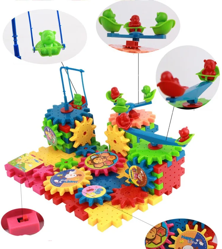 Креативное веселье 81 аксессуары Шестерня головоломка игрушка электронная