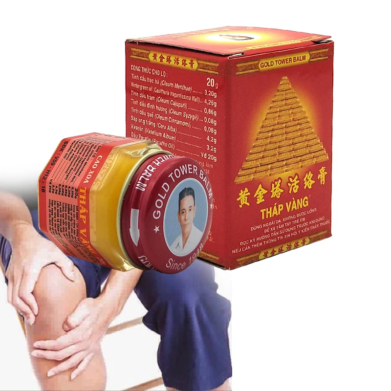 

20g 100% Original Vietnam Gold Tower Balm Ointment Pain Relieving Patch Body Massage Neck Massager Arthritis Tiger Balm