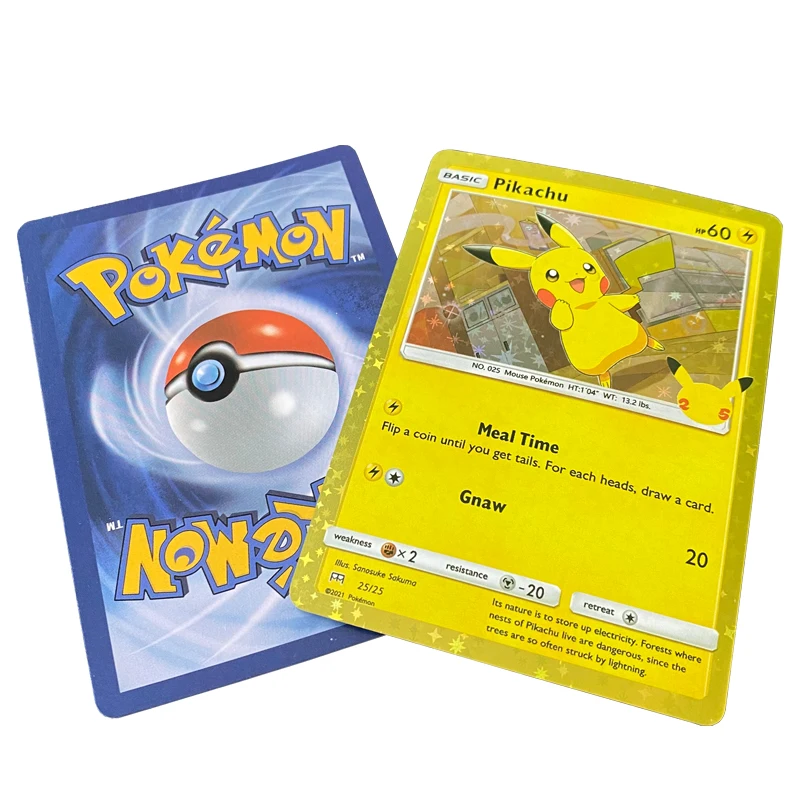 

Pokemon 25th 1pcs Flash Cards 1996 Years Card Charizard Blastoise Venus Pikachu HP60 Collection Poison Kids Pokemon Toys