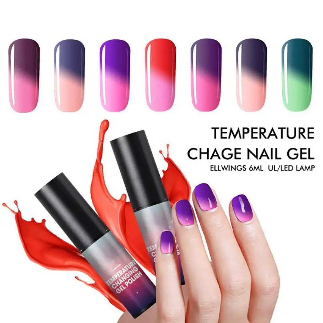 6 мл модный гель для ногтей меняющий температуру всех типов кожи как на рисунке