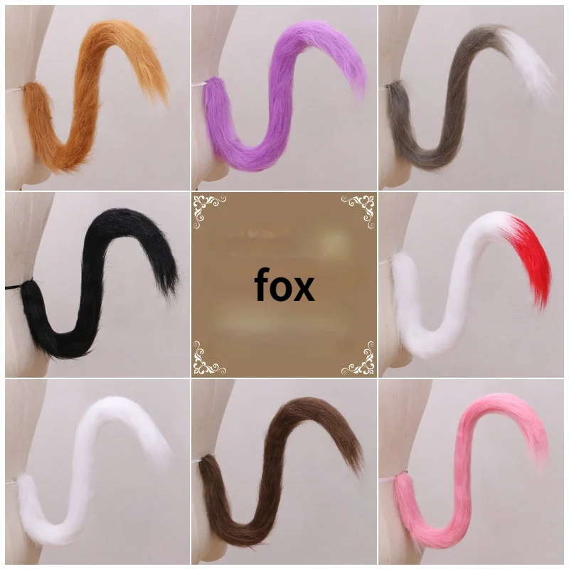 

Creative Japan Anime Fox Tail Cosplay Prop Fox Ear Tail Plush Cat Wolf Ears Fur Hairpin Halloween Party Gift cosplay Accessories