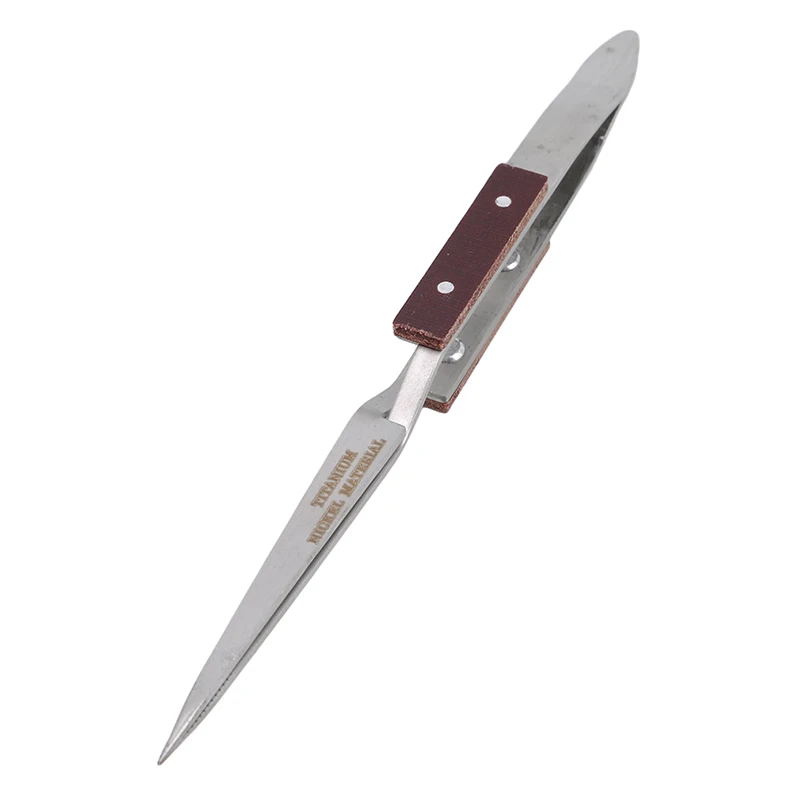 

Stainless Steel Heat Insulation Tweezers Self Closing Jewelry Soldering Craft Repair Hand Tool Corrosion Resistant 1PCS