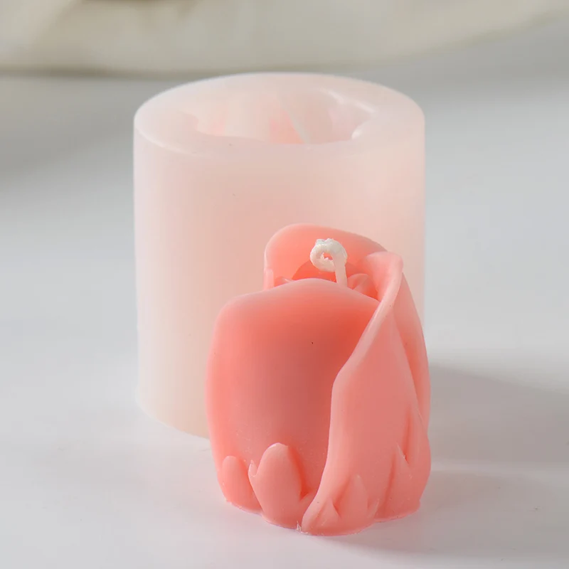 Лампы в форме свечи силиконовые формы 3D розовое мыло цветка DIY свадебный подарок