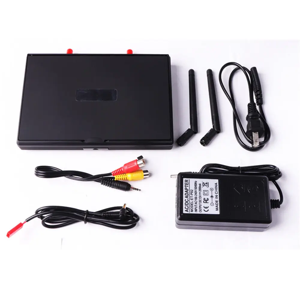 Monitor FPV 5,8G 40CH 7 pulgadas LCD5802D 5802 con DVR bater&iacute;a integrada para multic&oacute;ptero RC FPV-4