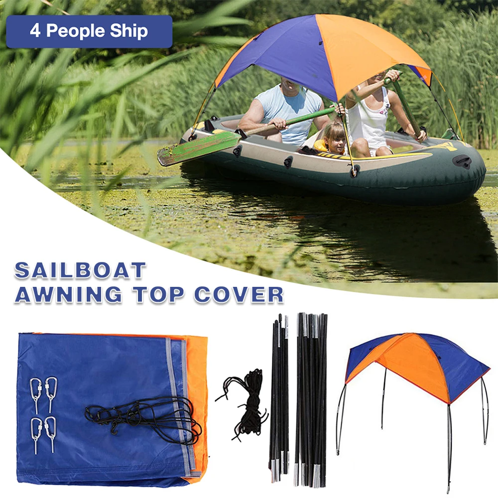 

Портативный Навес от солнца для лодки на 4-5 человек, складной верхний навес для рыбалки, кемпинга, лодки с монтажными аксессуарами
