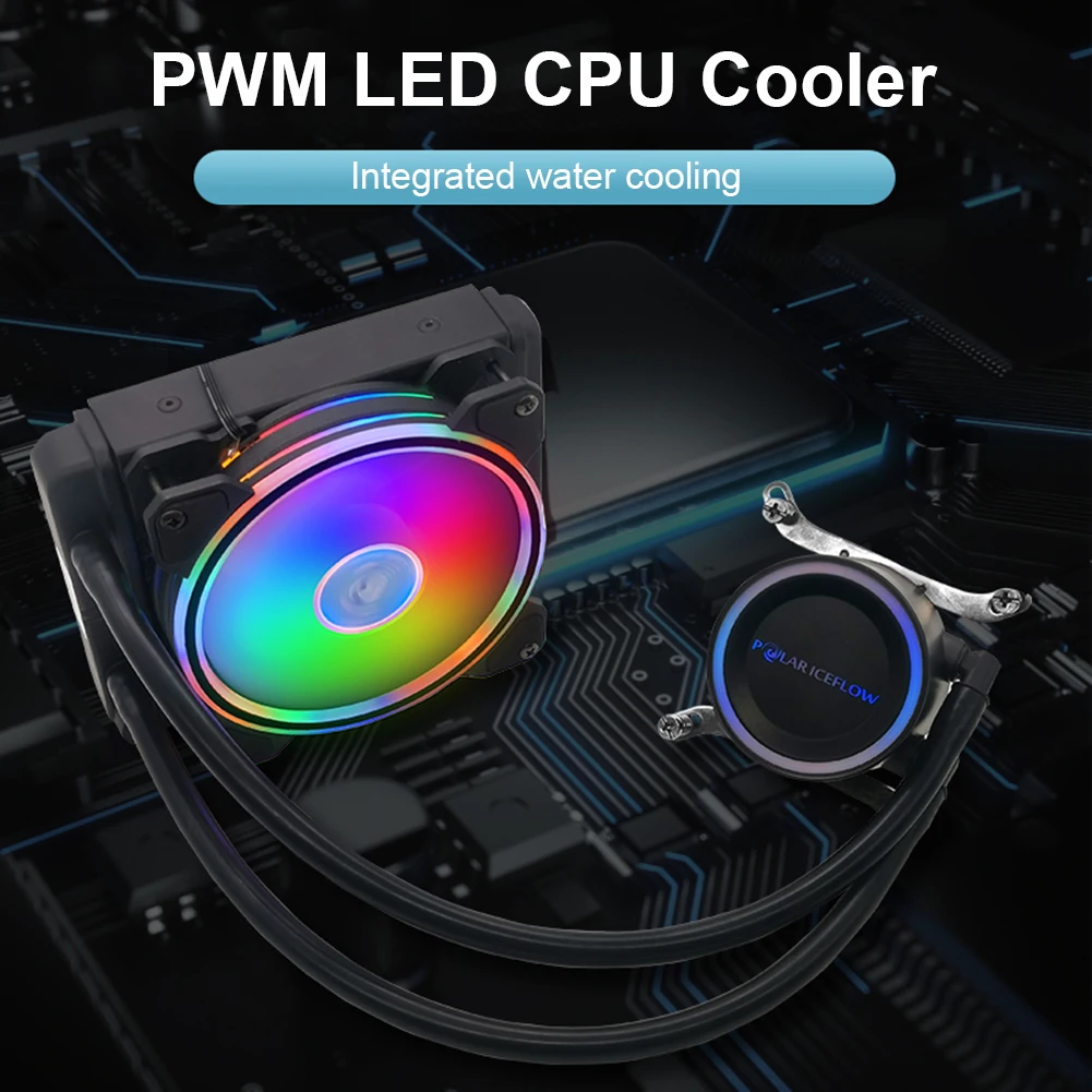 120 AIO RGB Процессор охладитель для жидкости с PWM Fan Intel LGA 115X эффективное охлаждение