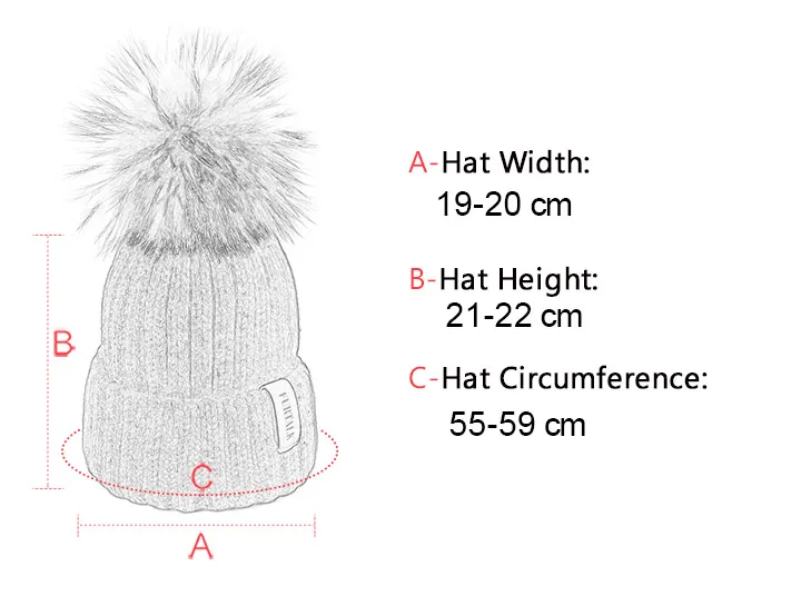Furtalk Реального Меховая Шапка Вязаная Реальный Большой Енота Pom Pom Hat женщины Зимняя Шапка Унисекс ДетиТеплый Коренастый Толстая Эластичный вязать