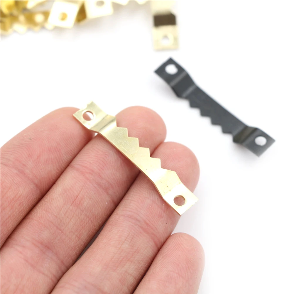 100 шт Черный зубастой пилообразный рама для подвесного зеркала вешалка крючок