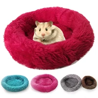 soft pet flannel soft fleece pet blanket pet bed hamster mat arctic velvet warm round shape cushion rabbit parrot pet nest pad