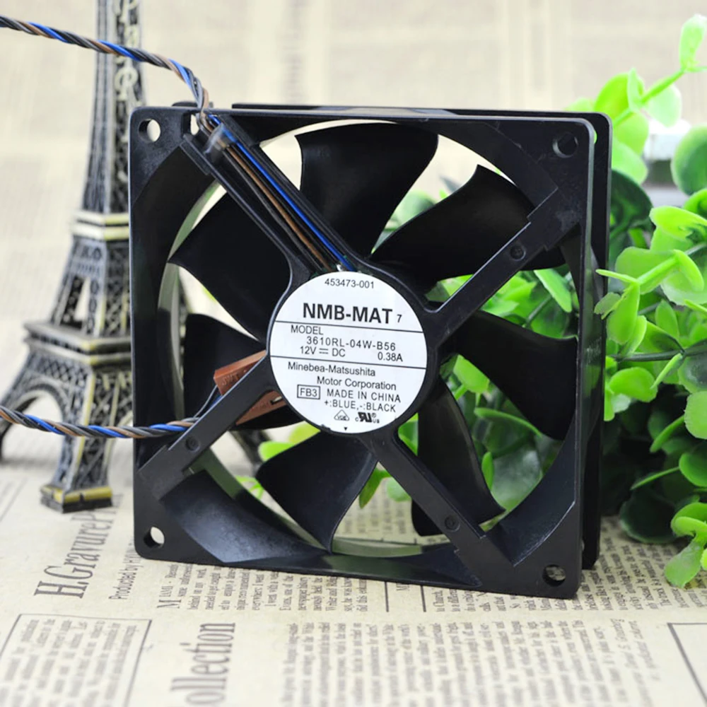 

For NMB 3610RL-04W-B56 12V 0.38A 9025 90x90x25mm 9cm server inverter pwm tempreture control cooling fans