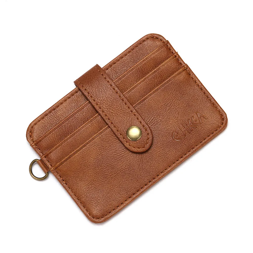 

Fashion Wallet Unisex Pu Leather Slim Wallet Coin Purse Id Credit Card Holder Cases