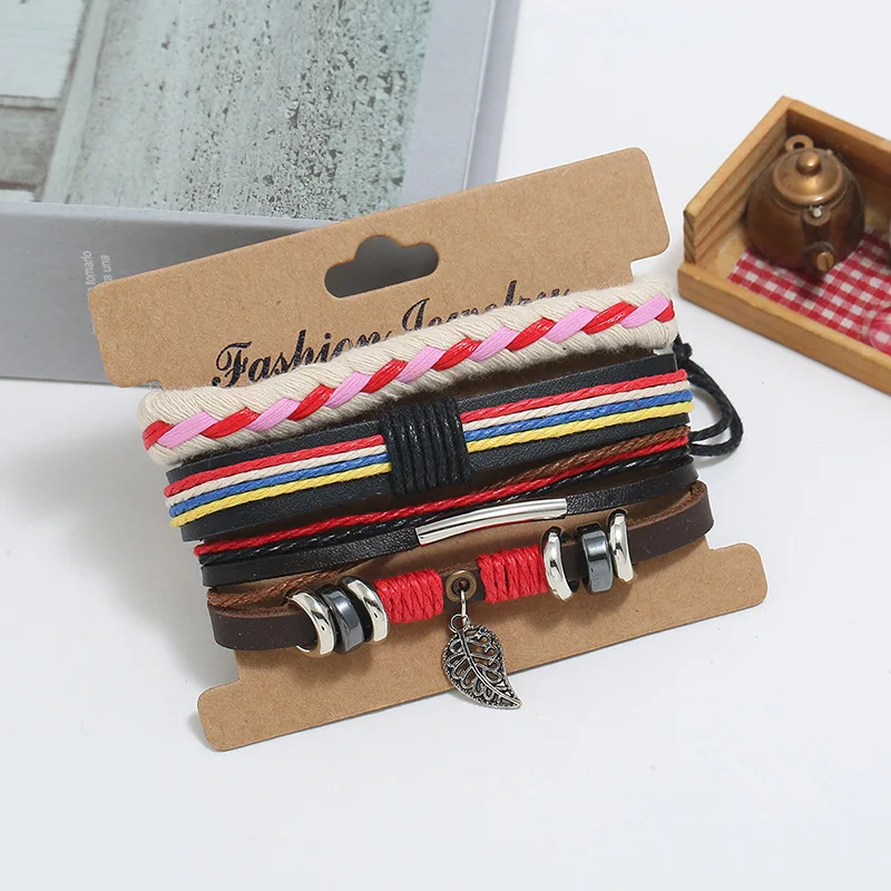 2019 прямые продажи набор сделай сам винтажный плетеный браслет из трех частей