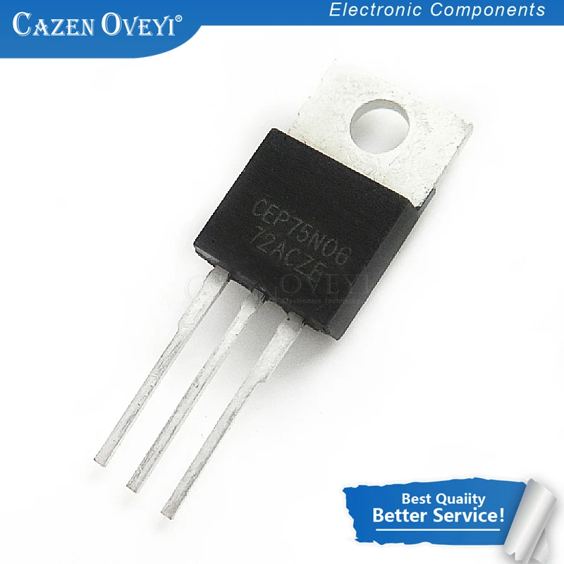 5pcs/lot CEP75N06 TO 220 60V 87A In Stock|Интегральные схемы| |