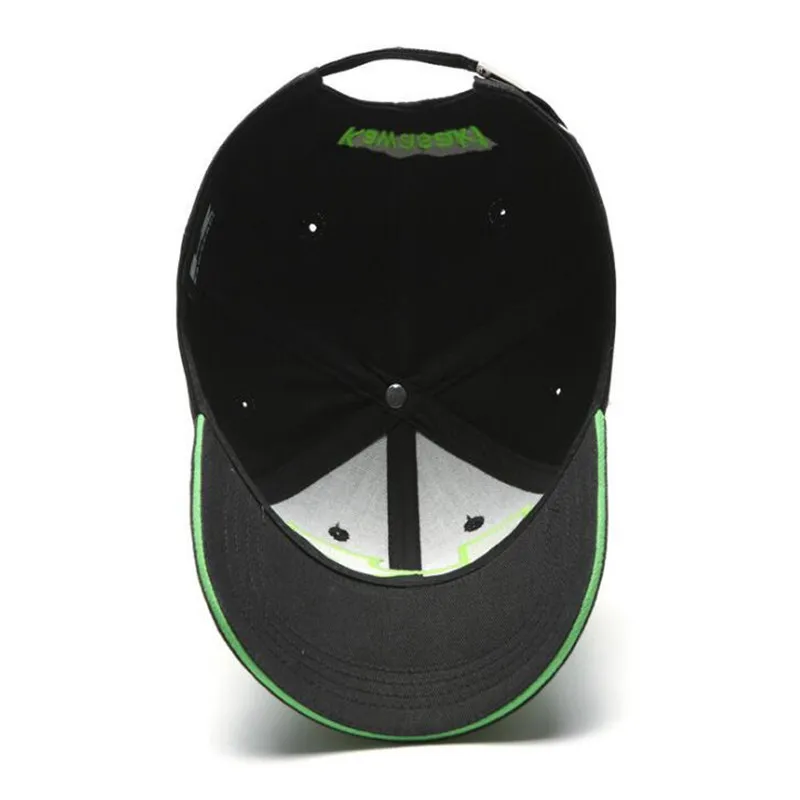 

2021NEW fashion Kawasaki Printed Caps Unisex Kawasaki Racing Moto Caps Summer Baseball Cap Adjustable Hat Hip-hop Caps