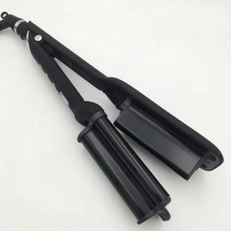 Professional Salon Hair Curles Iron Deep Wave Curling Irons Ceramic Triple Barrel Big Curlers with LCD Temperature | Красота и