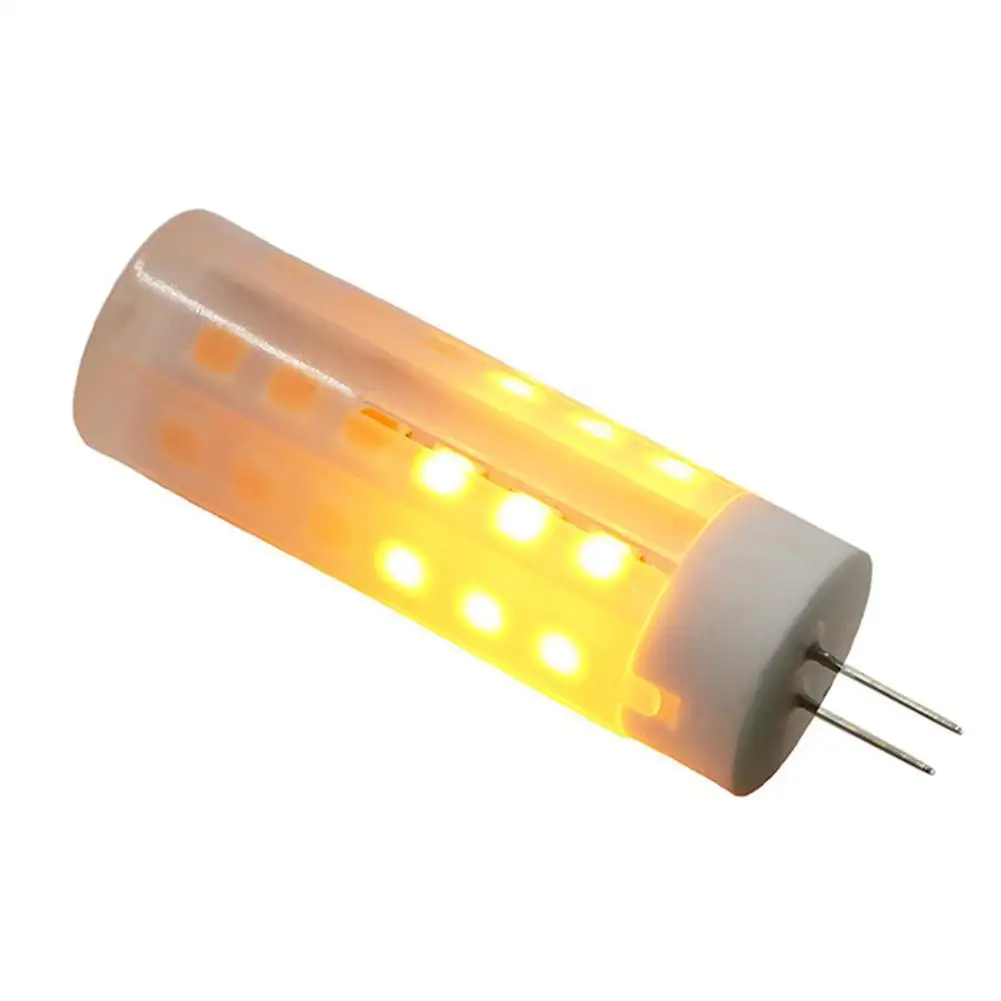 

12V Led Fire Flame Bulb G4 Flickering Flame Effect Light 2W Burning Emulation Fire Decoration Corn for DC Lamp Flicker Lam