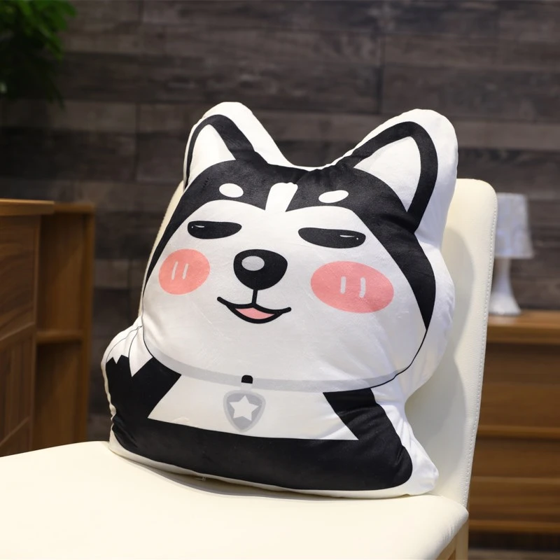 

1pcs 40x40cm ins Cartoon Dogs Plush Pillow Corgi Husky Shiba Inu Doggy Printing Decor Pillows Kids Room Bed Cushion Props