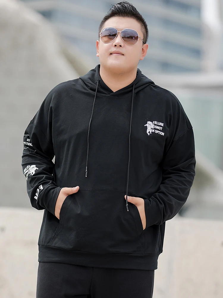 Черная мужская толстовка с капюшоном теплые хип хоп толстовки Мужская осенняя