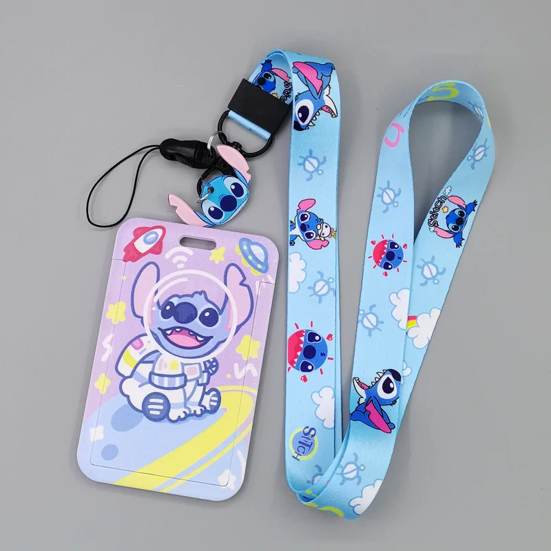yq176 cute stitch key lanyards for keychain pendant id card cover phone usb badge holder key ring neck straps accessories gifts free global shipping