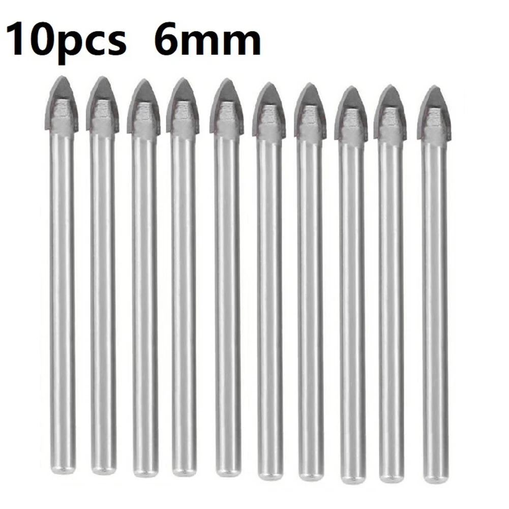 

10X Drill Bit Spear Head 10 pieces Metal Cement 6mm 10pcs 10pcs/set Kit