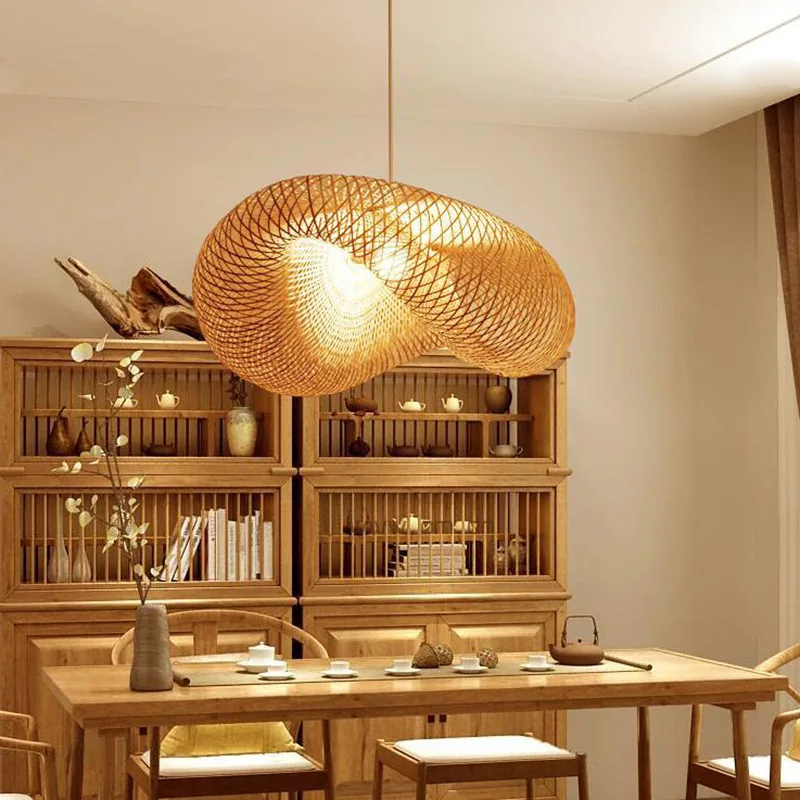 Современные бамбуковые подвесные светильники лампа из бамбука для Азия