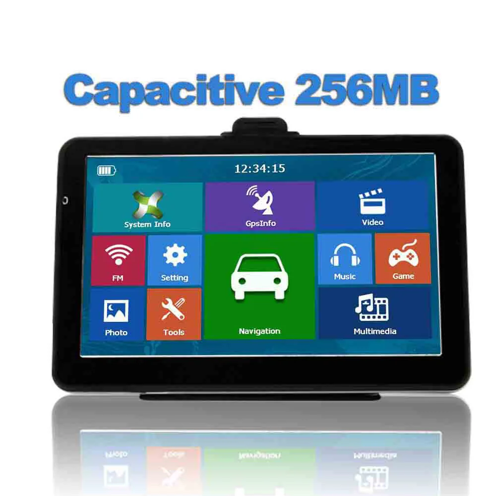 Capacitive 256MB 718N Oriana 7 дюймов ЗОНТ 8G 256MB емкостный сенсорный экран автомобиля gps Навигатор Bluetooth Европа карта автомобиля gps грузовик карта - Размер экрана, дюймов: Capacitive 256MB