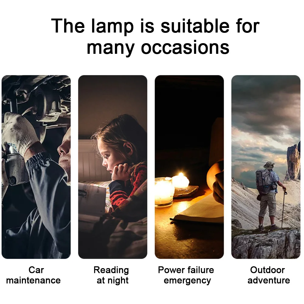 

LED Neck Hanging Light Magnetic Work Lamp Ultra-Bright Flexible Book Light for Reading in Bed for Knitting Camping RERI8