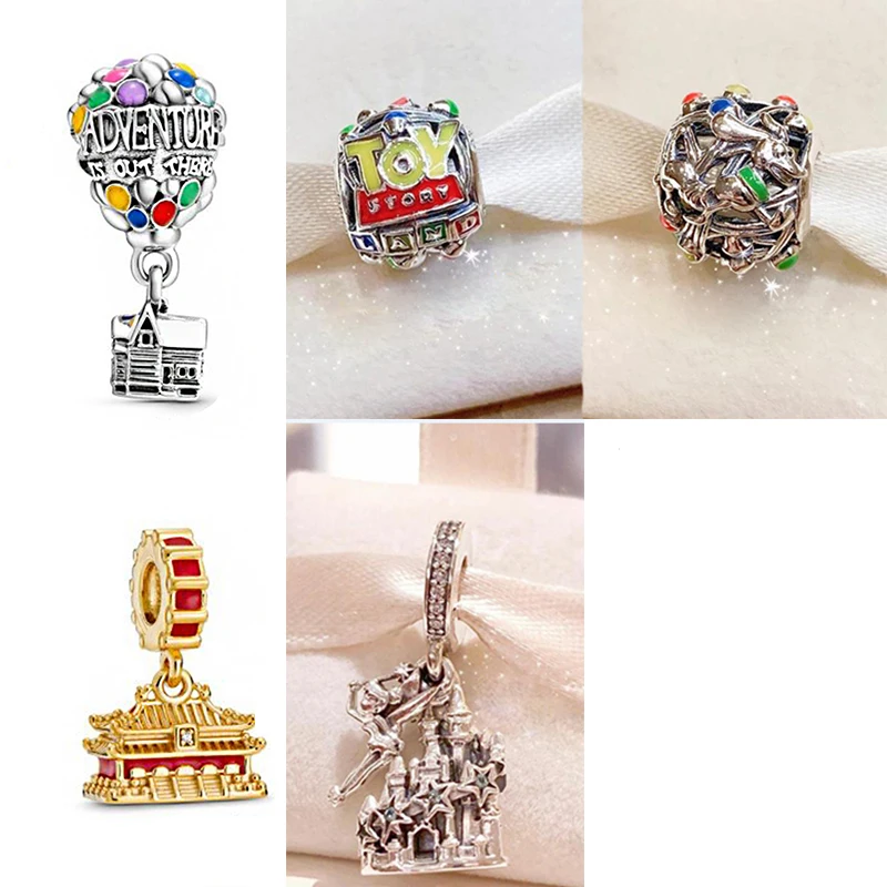

2020 New High-quality Silver Jewelry 925 Holiday Castle, Balloon Exquisite Classic Charm Original Diy Female Gift