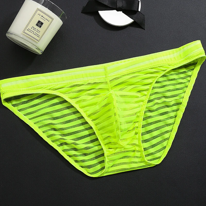 Ice Silk Mens Briefs Transparent Panties Intimates Sexy Men Nylon Summer Super Thin Underwear Bulge |