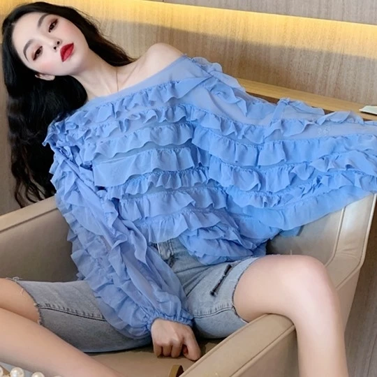 WHITNEY WANG блузки 2020 Весенняя мода уличная двухсторонняя одежда многослойная Блузка
