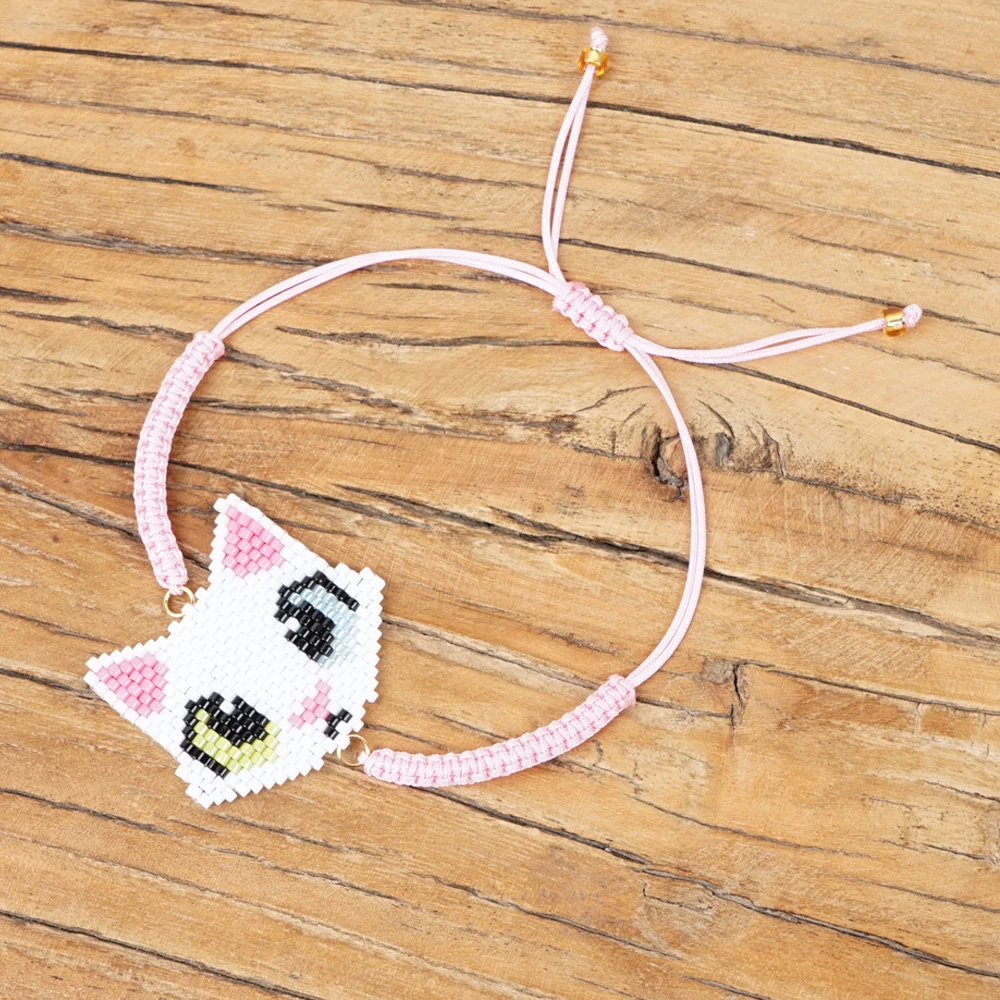 Женский браслет Shinus Pulseras Mujer 2019 Миюки женские браслеты с розовой лисой летние
