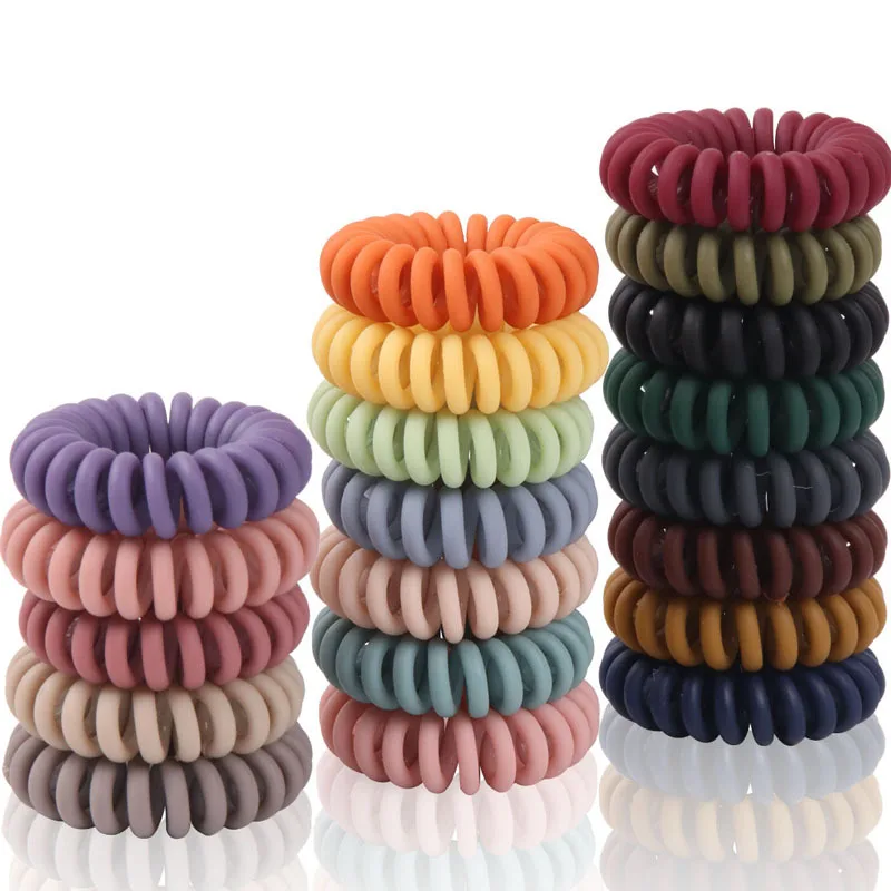 

10/20PCS/Set Waterproof Hair Rope Telephone Wire Fashion Ponytail Hair Ties Gum Hair Band Women's Girs Kids Hair Accessories