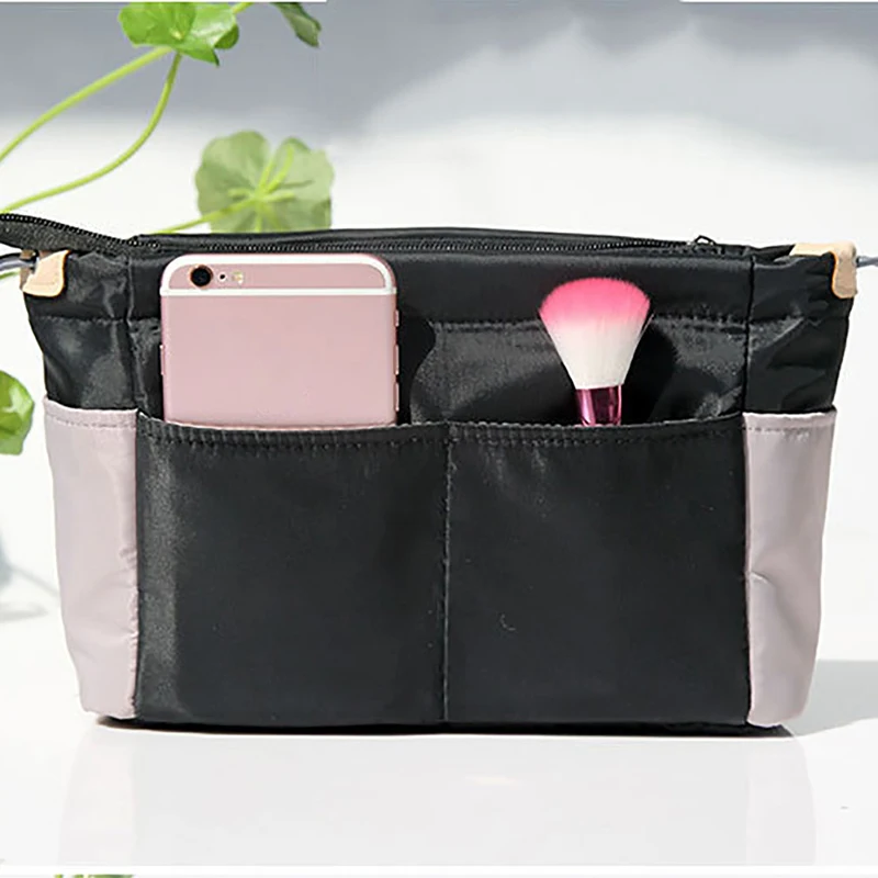 

Organizer Insert Bag Women Nylon Travel Insert Organizer Handbag Liner Lady Makeup Cosmetic Bag Cheap Women Tote