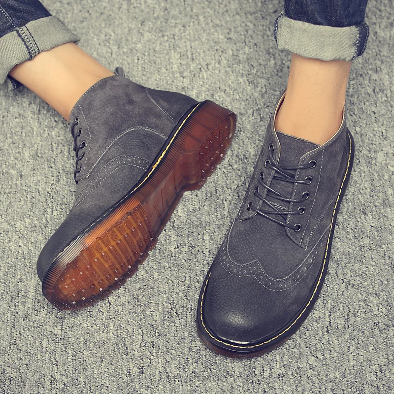 

Casual Sneaker Men Sport Shoes Leather For Black Men's Wear Comfortable Breathable Mens Boots Fashion Man