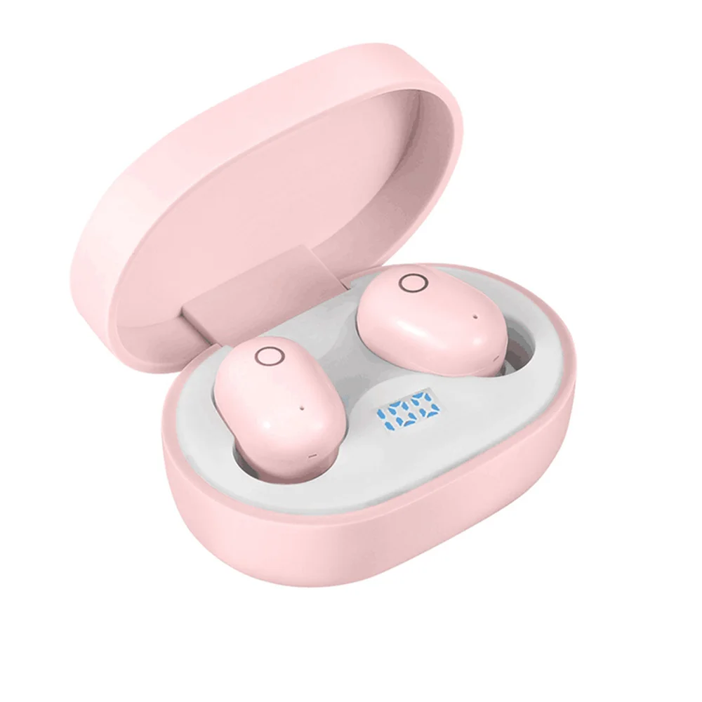 DT-8 TWS pink Bluetooth V5.0, беспроводные наушники, стерео Спортивные Беспроводные наушники, наушники, гарнитура, 2000 мАч, мощность для iPhone, Xiaomi - Цвет: DT-8 TWS pink