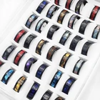 Кольца из нержавеющей стали для мужчин и женщин, романтические винтажные парные кольца разных размеров, ширина 8 мм, симпатичные, 20 шт.лот, оптовая продажа